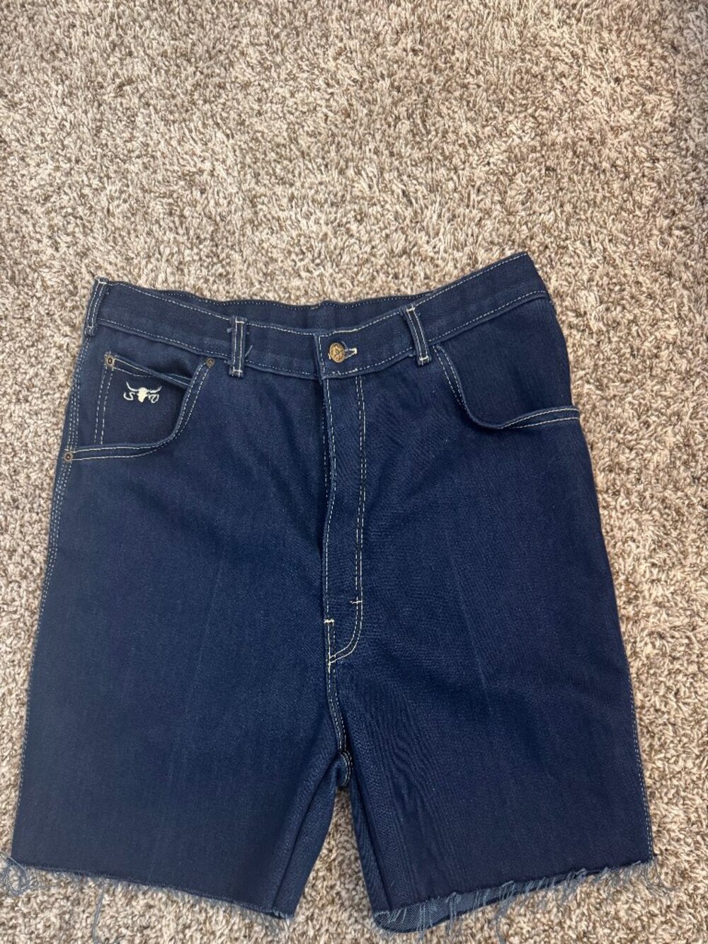 Sergio Valente Y2K Cutoff Jorts Denim Dark Wash W38 Embroidered Pockets